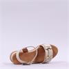 Oh My Sandals Platform Link Wedge - Cream Leather